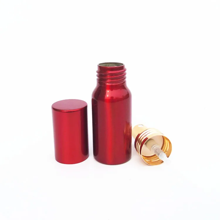 

10pcs 30-300ml red Aluminum empty spray bottle Aluminum cap Fine Mist Refill cosmetic sprayer jar Sample subpackage bottle