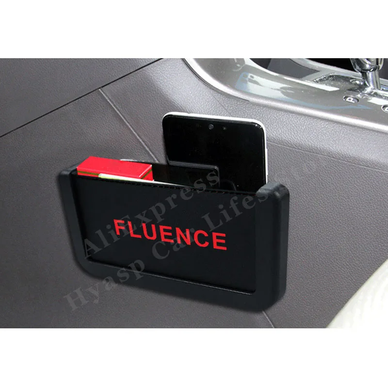 car seat back storage box for renault fluence accessories auto mobile phone sticky box multifunction pu leather interior parts free global shipping