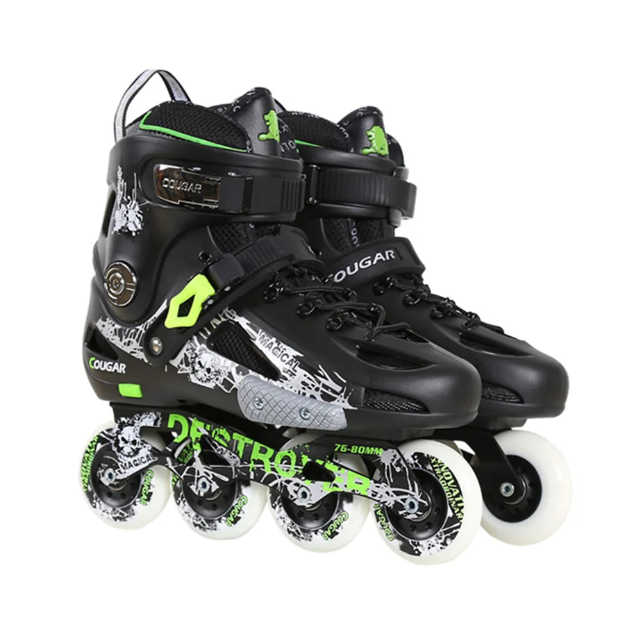 Японские скейты оригинальные Cougar MZS507 Инлайн ролики для слалома обувь катания на