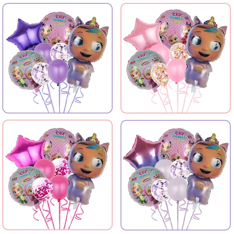 

8 шт./лот Мультяшные надувные шары для детского праздника, плача, гелиевые шары, украшения для детского дня рождения, детские игрушки, подарк...