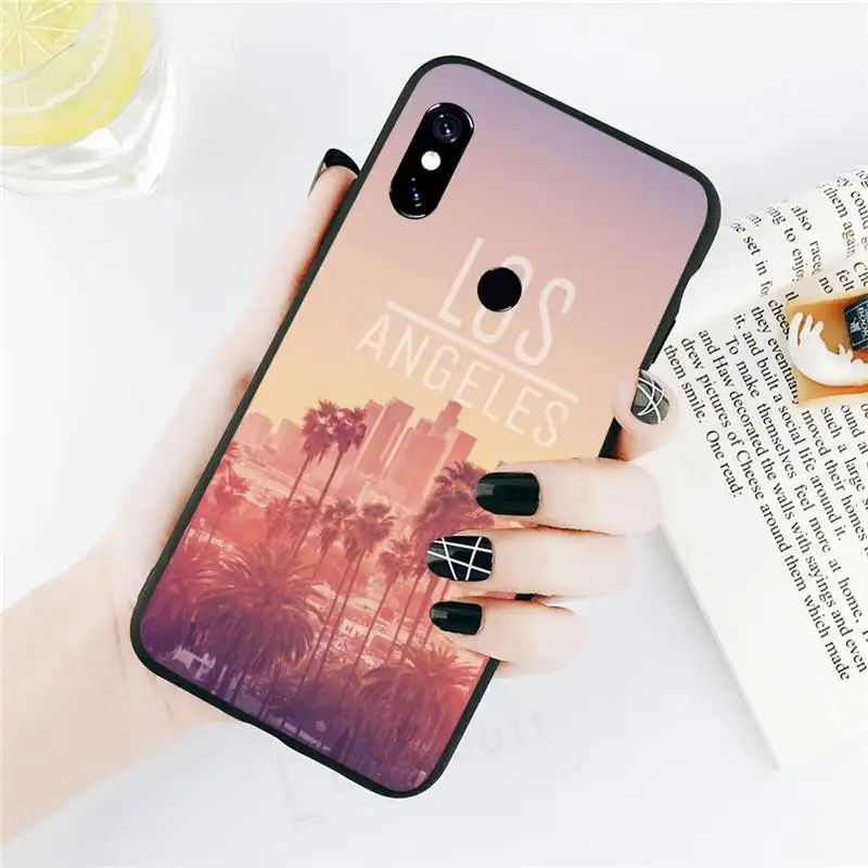 

Travel Los Angeles California fundas Phone Case For Xiaomi Redmi note 7 8 9 t k30 max3 9 s 10 pro lite