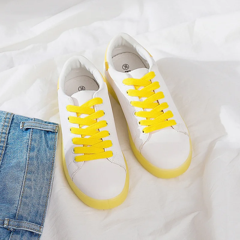 Новинка 2019 женские белые туфли с желеобразной подошвой студенческие кружевные