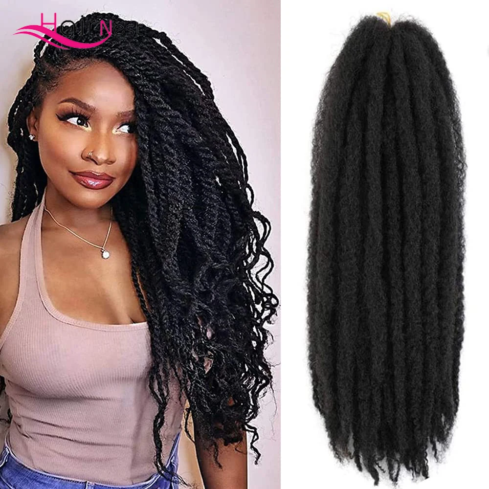 

Hair Nest Marley Hair Afro Kinky Curly Crochet Marley Braids Long Marley Twist Braiding Hair Ombre Hair Extensions for Women