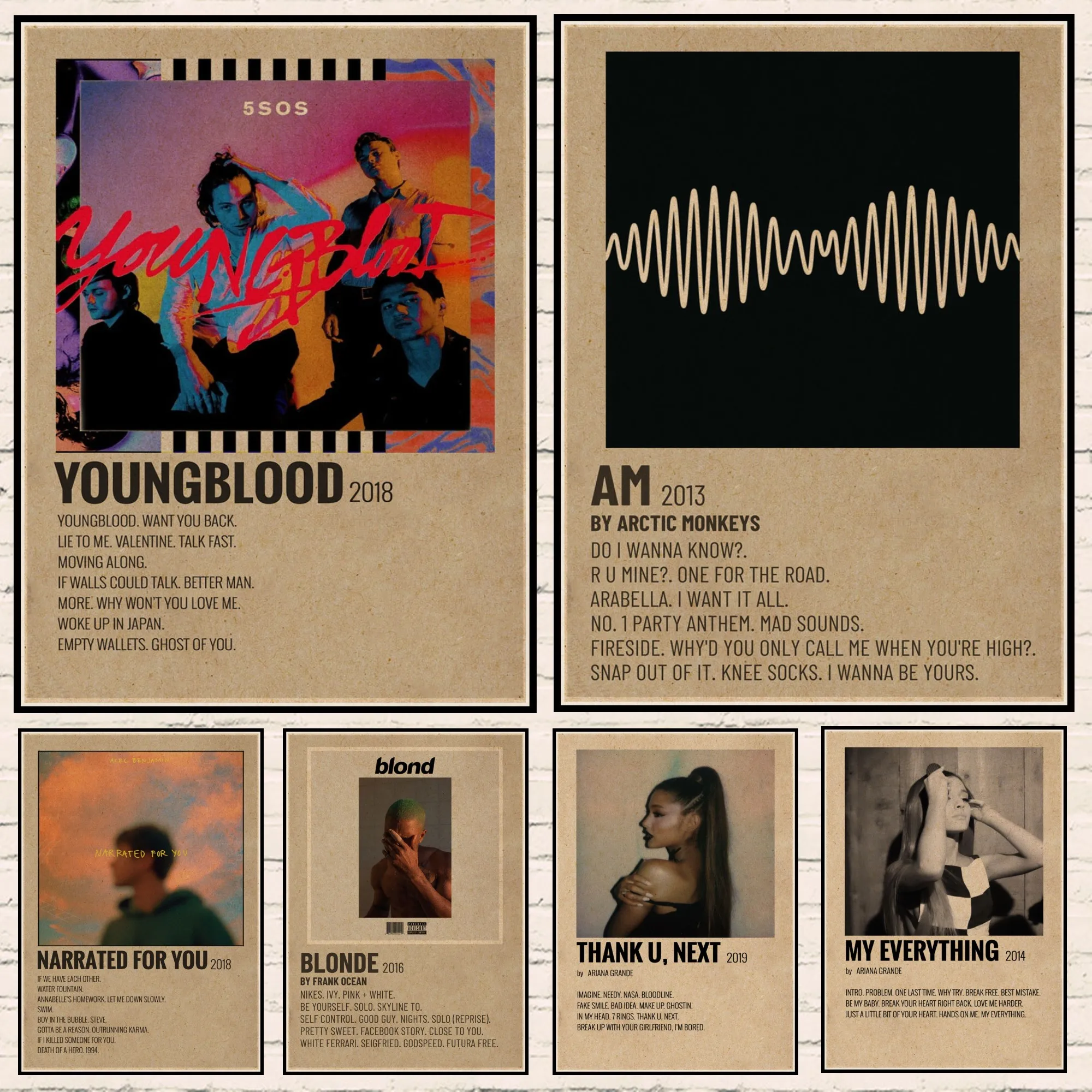 Популярный альбом в стиле ретро музыкальный постер со звездами хип-хоп настенное