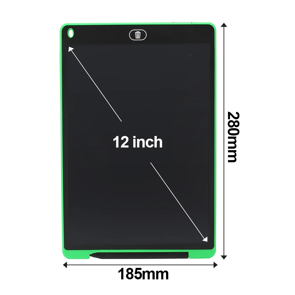 green 12 inch LCD Writing Tablet Electronic Graphic Tablet For Drawing 12" 8." Art light Drawing Board Digital Tablet to Drawing Pad - Цвет: green 12 inch