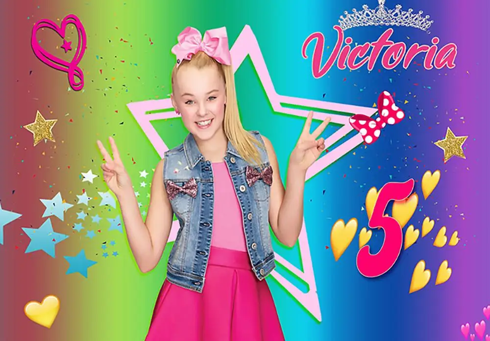 PHOTURT JOJO Siwa вечерние фоны для фотосъемки девочек на день рождения фон радужного