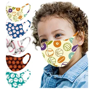 Маска Для Лица, детская Регулируемая ветрозащитная многоразовая Маска с принтом в виде шара, Маска Для Лица