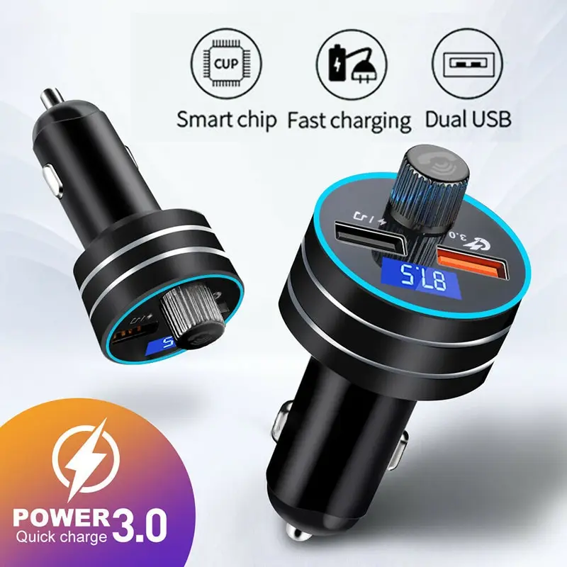 

Mayitr беспроводной fm-передатчик громкой связи ЖК-дисплей MP3 плеер USB адаптер Зарядное устройство FM передатчик Dual USB Зарядное Устройство Радио ...