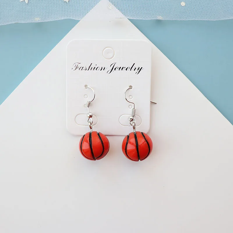 Mini Basketball Football Drop Earrings For Women Fashion Accessories Girls Unique Personality Dangle Jewelry Gift | Украшения и