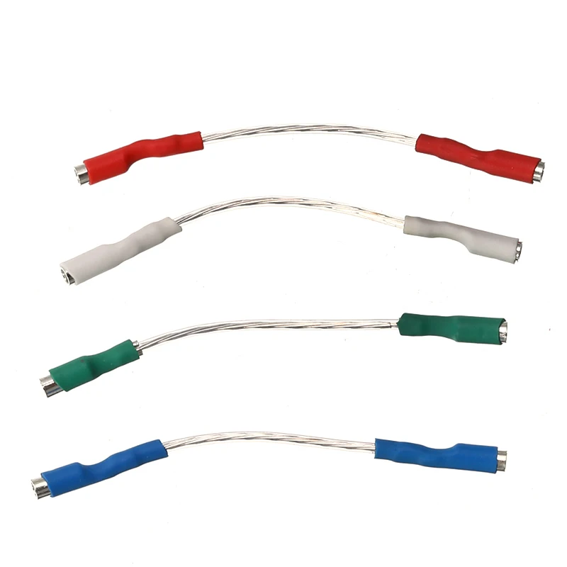 4pcs 40mm 7N Turntable Phono Headshells Pure Sliver Leads Header Wire Cable For 1.2-1.3mm Pins Universal | Электроника