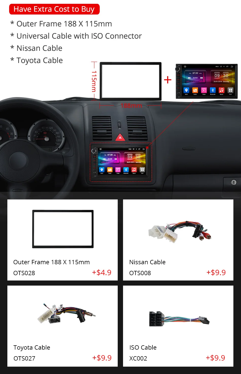 Ownice C500 Android 6,0 Octa Core 2 din универсальный для Nissan gps Navi BT Радио стерео аудио плеер(нет DVD) Строить-в 4G Moudule
