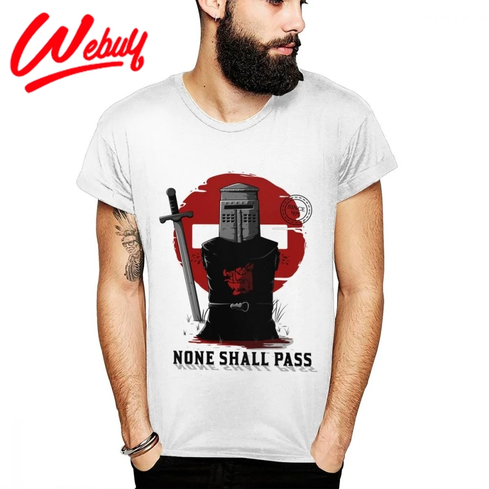 Новинка Футболка в стиле хип-хоп None Shall Pass Monty Python Holy Grail Dark Knight Уличная S-6XL футболка
