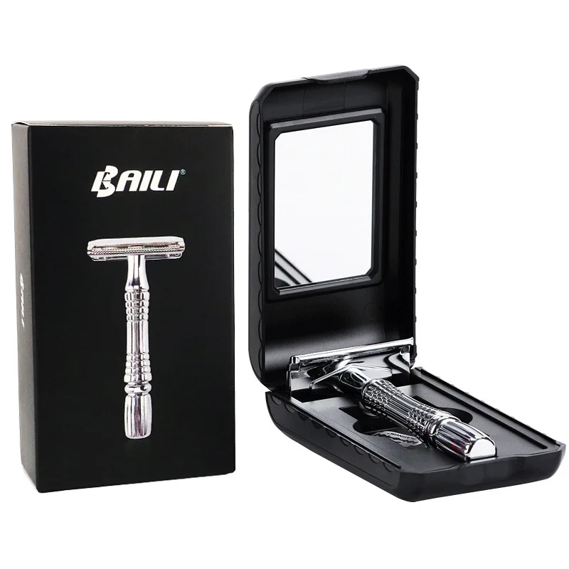 

Double Edge Safety Razor For Men Zinc Alloy Classic Manual Shaver