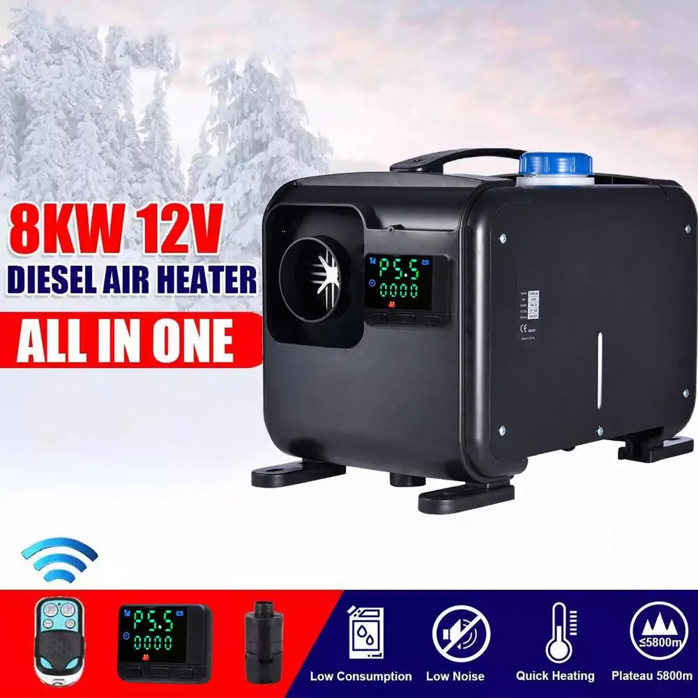 

Car Diesel Heater 4-hole Parking Heater For Trucks Motor-Homes LCD Control Auxiliary Automobile Machine Digital Display Heating