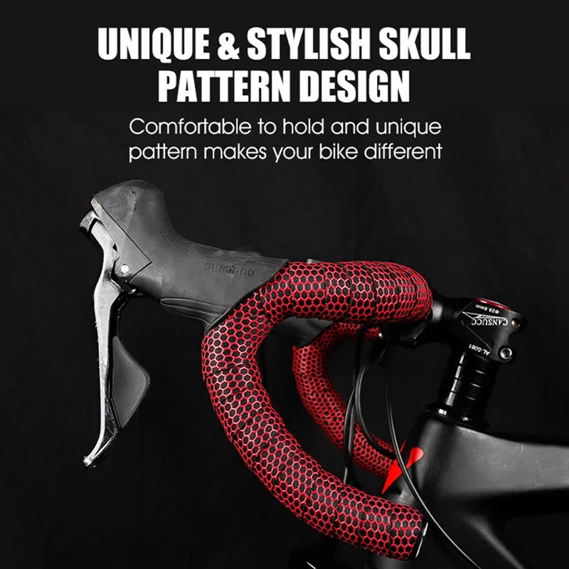 

1 Set Road Bike Bicycle Handlebar Tape Belt Anti-slip Shock Absorption Cycling Handle Belt Cork Wrap with Bar Plugs 5 Colors