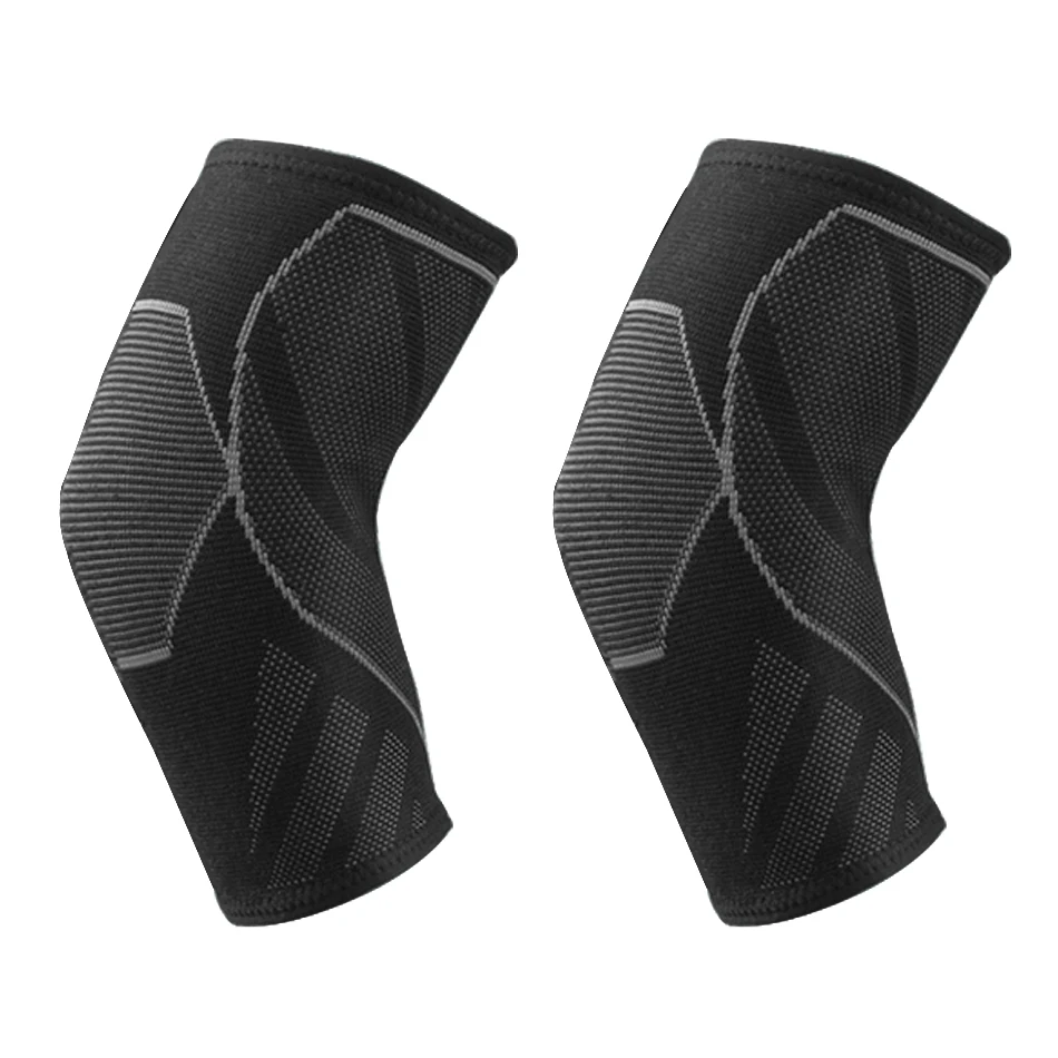 2 Pieces Black REXCHI 1 шт. утягивающий налокотник Поддержка колодки эластичный бандаж для мужчин Женский Баскетбол Волейбол Фитнес протектор рукава - Цвет: 2 Pieces Black