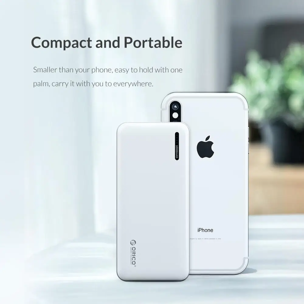 Внешний аккумулятор ORICO для iphone Xiaomi тонкий Type C|Внешние аккумуляторы| |
