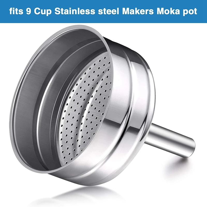 

Moka Coffee Machine Replacement Funnel Kits Compatible , 3 Packs Replacement Gasket Seals +Filter + Powder Bowl