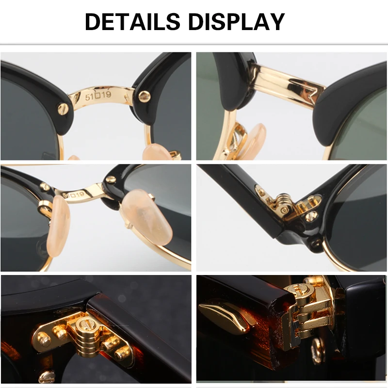 Очки солнцезащитные круглые для мужчин и женщин высококачественные брендовые