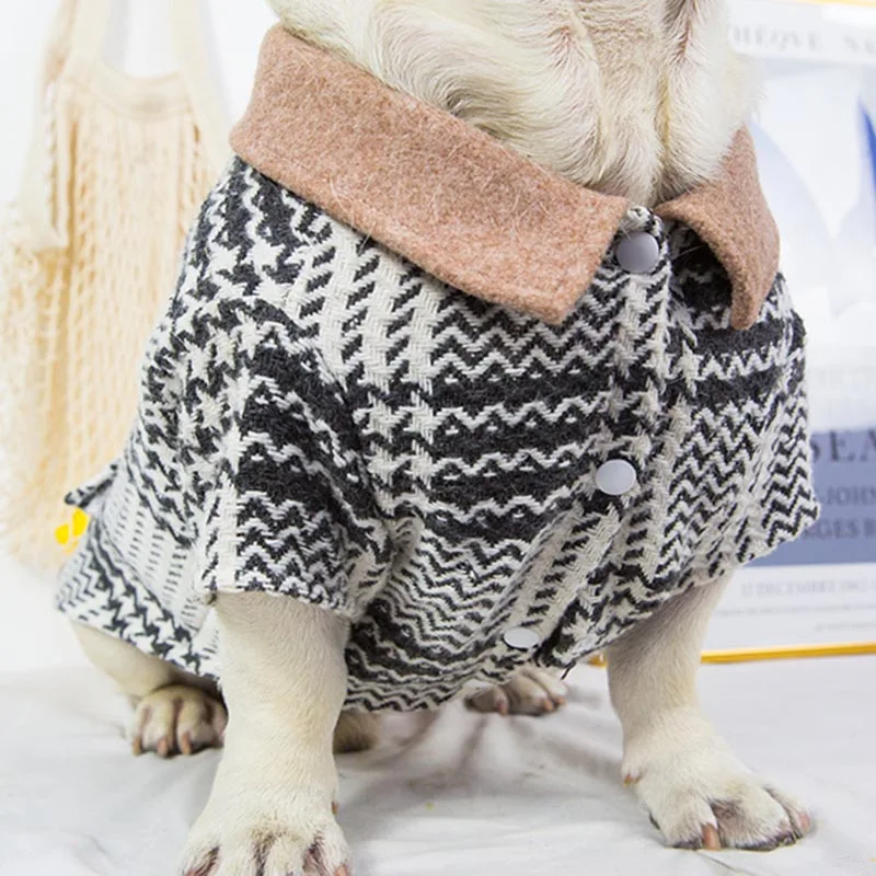 Клетчатая Одежда для собак одежда полных домашних животных средних и больших