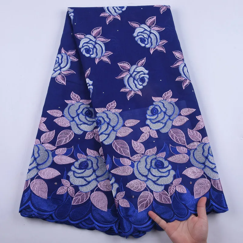 Африканская мягкая хлопковая кружевная ткань с вышивкой нигерийская