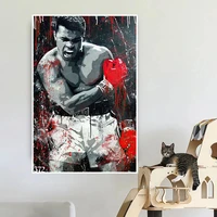 graffiti muhammad ali boxing star sports posters prints abstract canvas painting wall picture for living room home wall cuadros