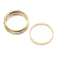20pcs raw brass multiple holes hoop circle connectors diy for witchy celestial boho earrings necklace jewelry making supplies