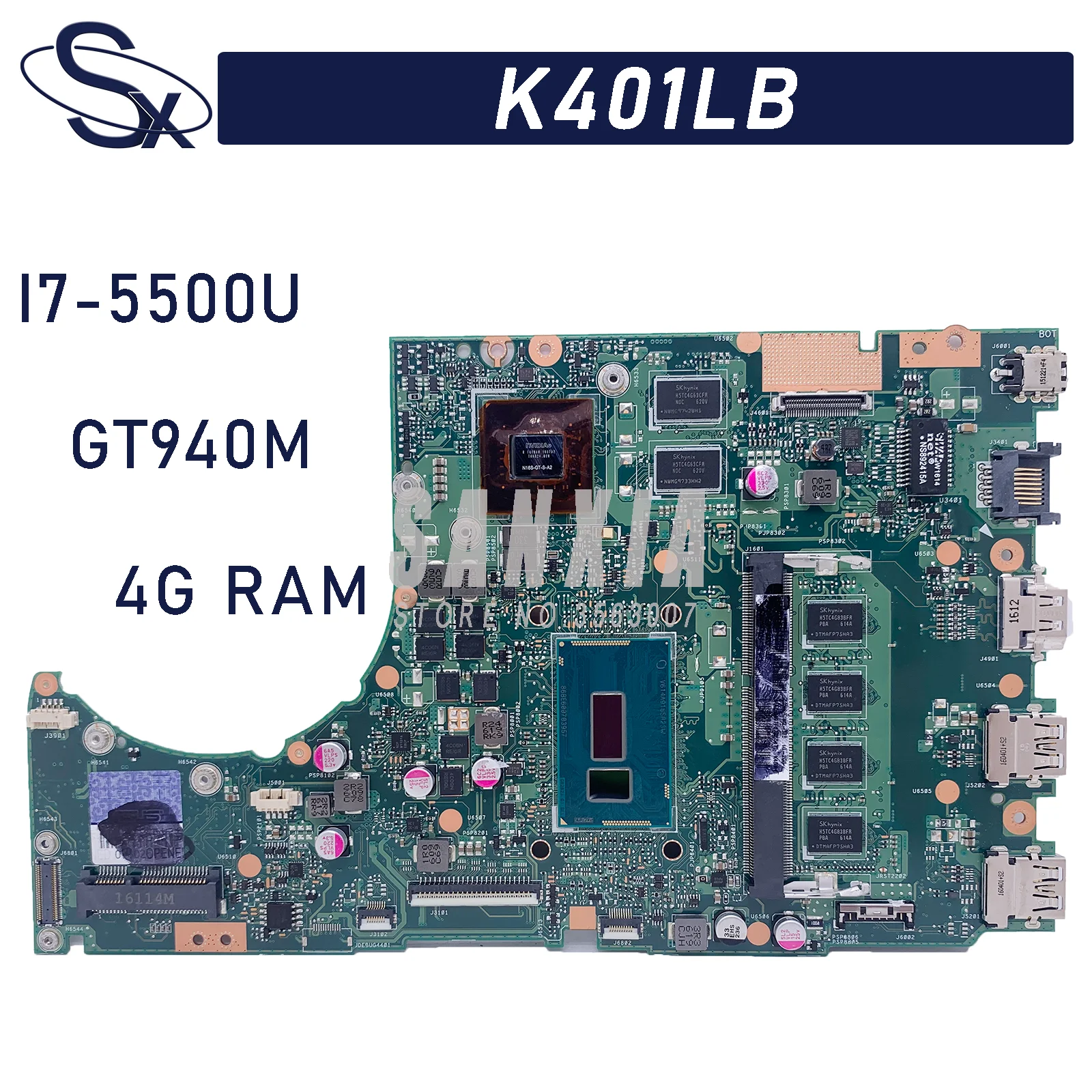

KEFU K401LB подходит для ASUS K401L K401LX K401LB материнская плата для ноутбука GT940M 4G-RAM 100% ТЕСТ ОК