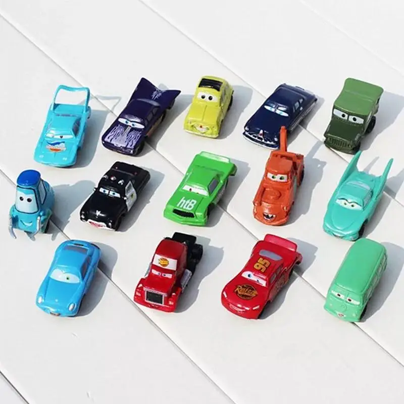 14 шт./компл. 4-5 см disney Pixar Cars 3 литые игрушечные машинки король молния McQueen Flo Fillmore модели машинок подарок игрушка для малыша