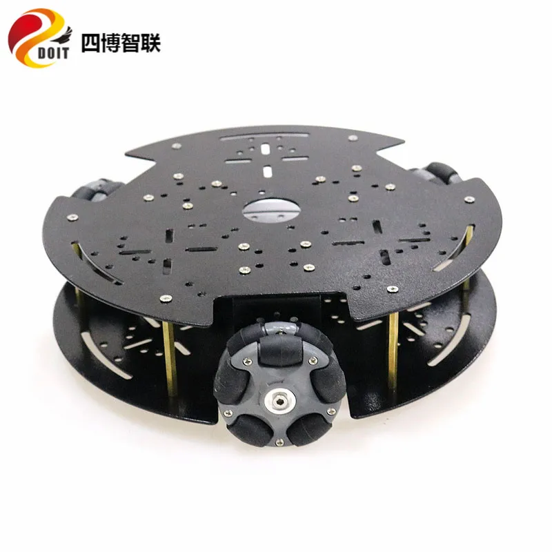 SZDOIT 58mm Nylon Omnidirectional Wheel Double Layer 3WD Metal Smart Robot Tank Car Chassis Kit 9V/12V DC Motor DIY For Arduino