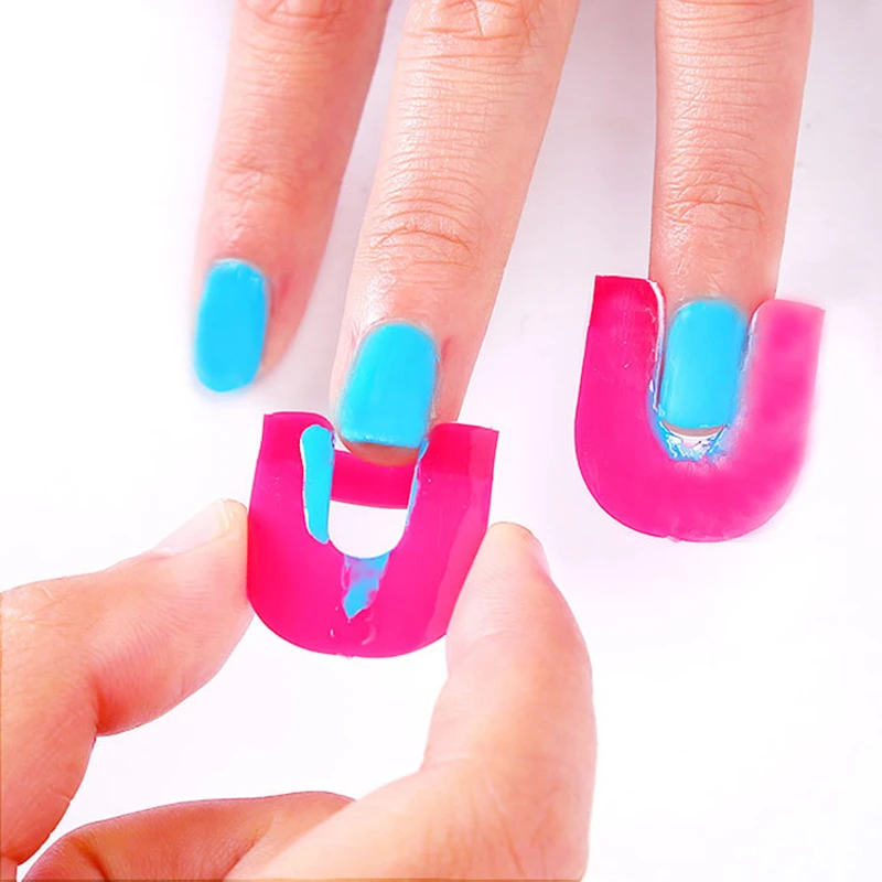 

26pcs/set Rose Red Nail Art Anti-overflow Clamp Finger Cover Nail Polish Model Clip Nail Tools Dropshipping NEW