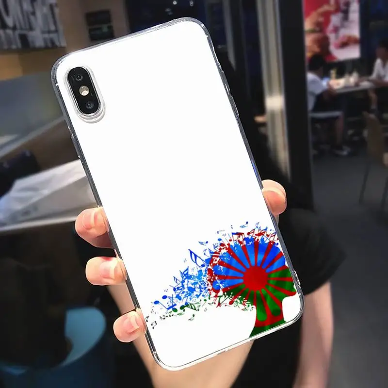 

Gypsy Romani Roma Flag Phone Case Transparent soft For iphone 5 5s 5c se 6 6s 7 8 11 12 plus mini x xs xr pro max