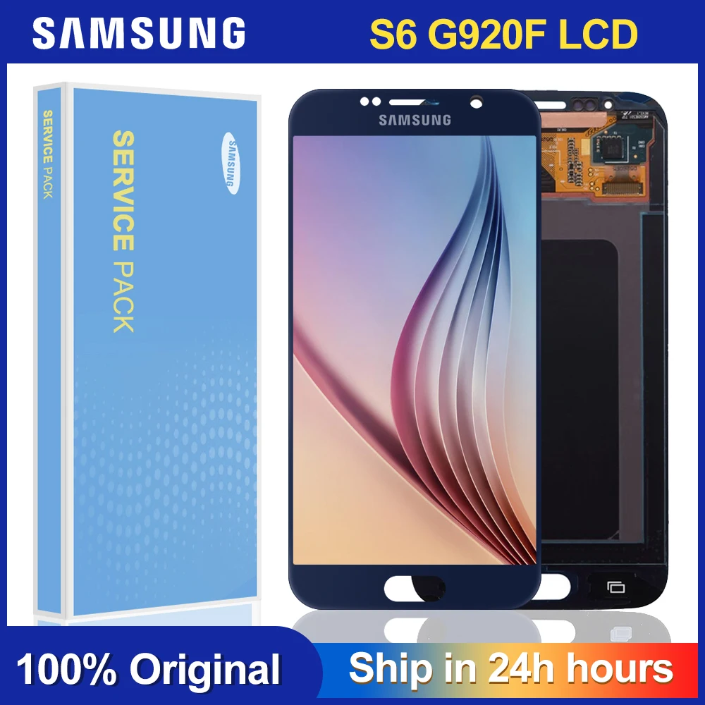 Оригинальный 5 1 ''Super AMOLED сменный S6 ЖК-дисплей для SAMSUNG GALAXY G920 SM-G920F G920F G920FD