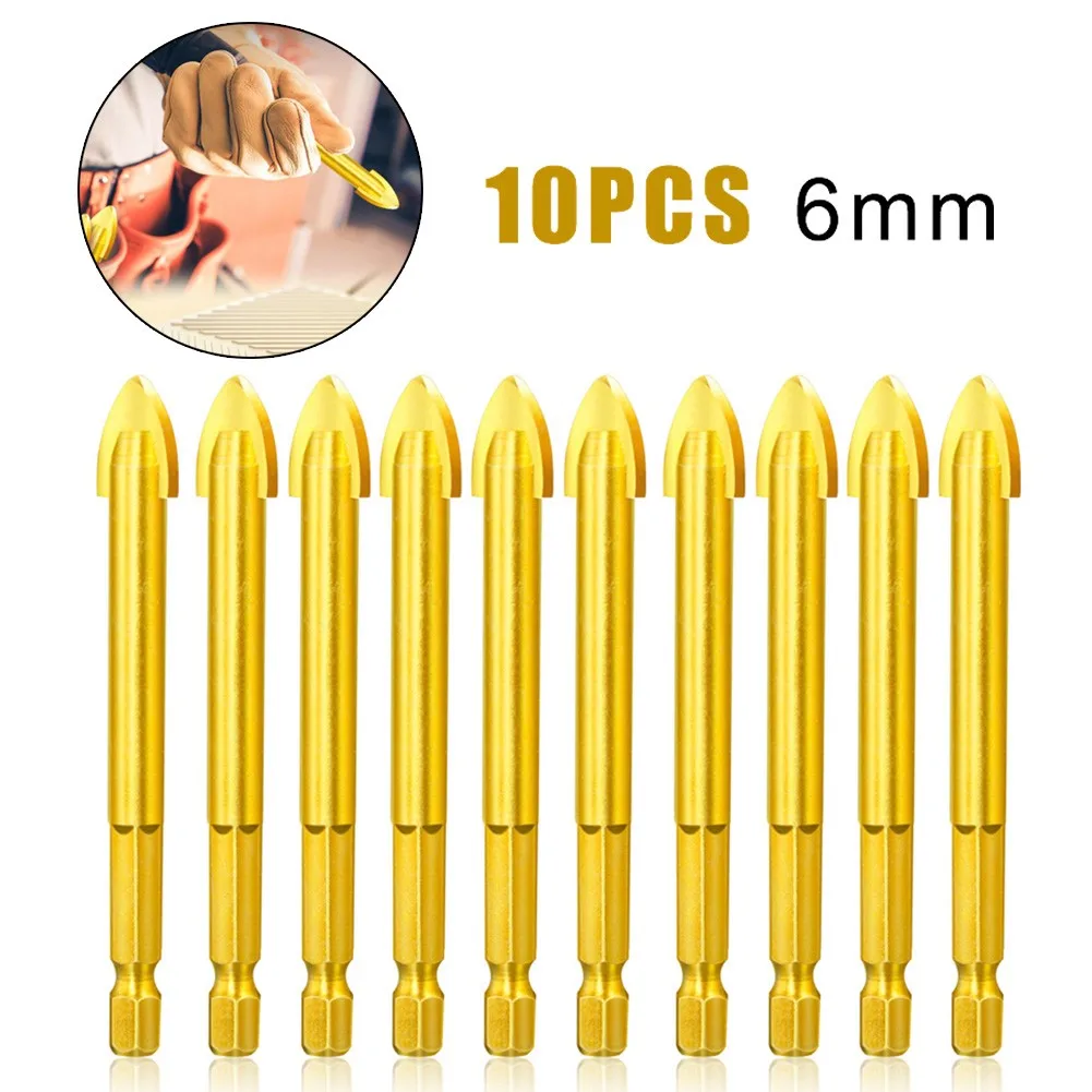 Сверло из карбида вольфрама для стеклянной плитки мрамора зеркала керамики 10 шт.