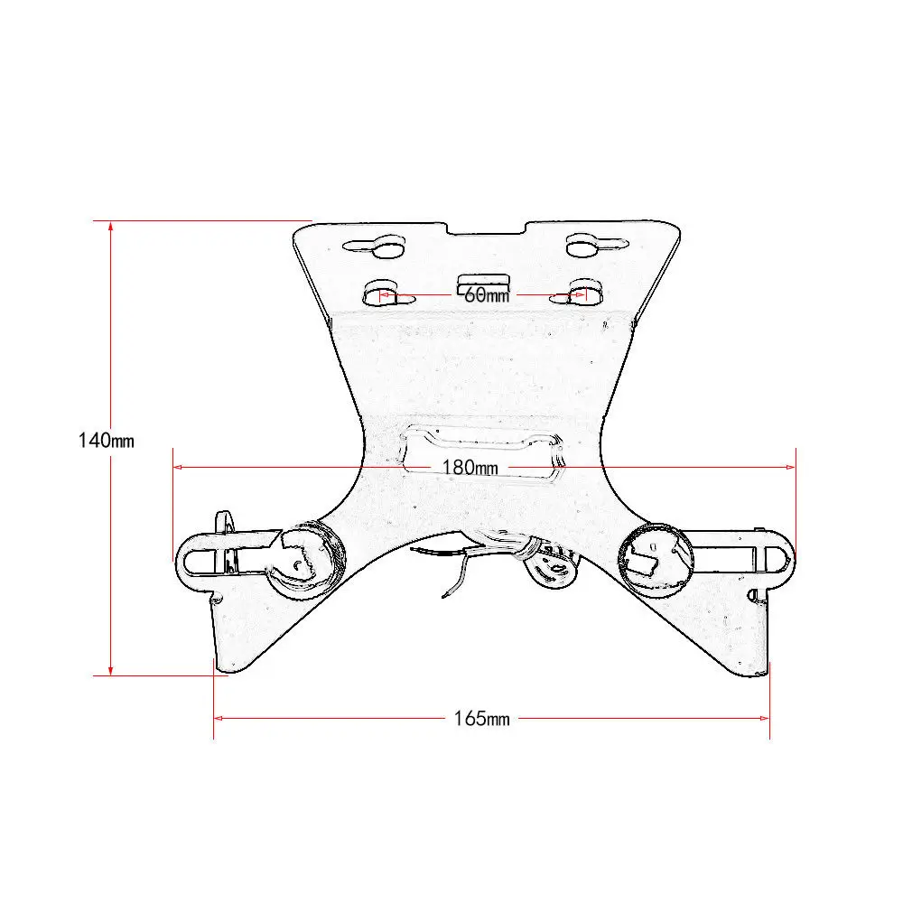 Держатель номерного знака для Kawasaki NINJA 250 300 Z250 Z300 EX250 2013 2014 2015 2016 2017 кронштейн