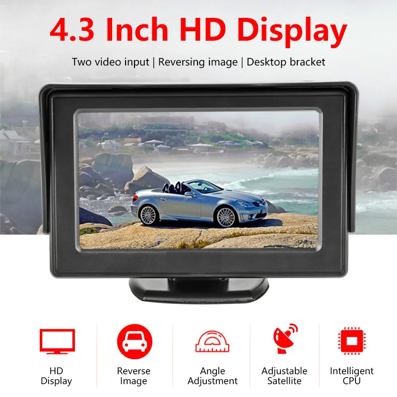 Автомобильный видеорегистратор 4 3 дюйма HD Polegada PAL/ NTSC | Автомобили и мотоциклы