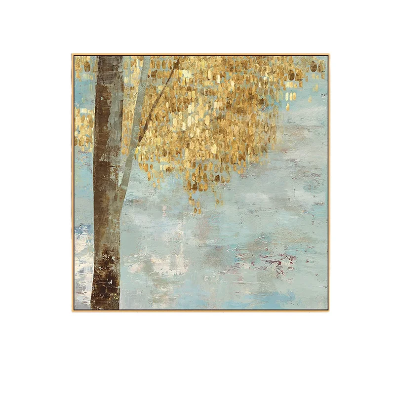 

Cy Nordic Pachira Macrocarpa Decorative Painting Sofa Background Wall Mural Wall Decoration Living Room Hanging Painting