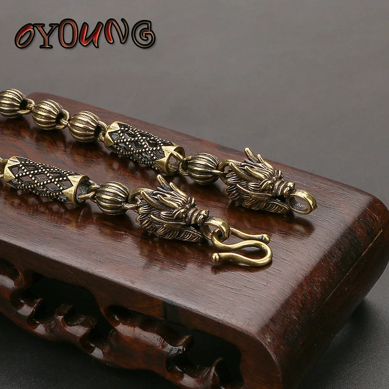 Винтажный латунный браслет с драконом ювелирные изделия Модные аксессуары панк