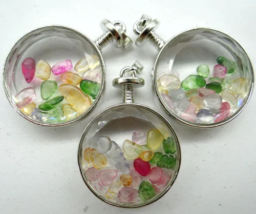 

Natural stone Quartz crystal Turquoises tiger eye irregular gravel stone &glass pendant for diy Jewelry making necklace10Pcs AS1