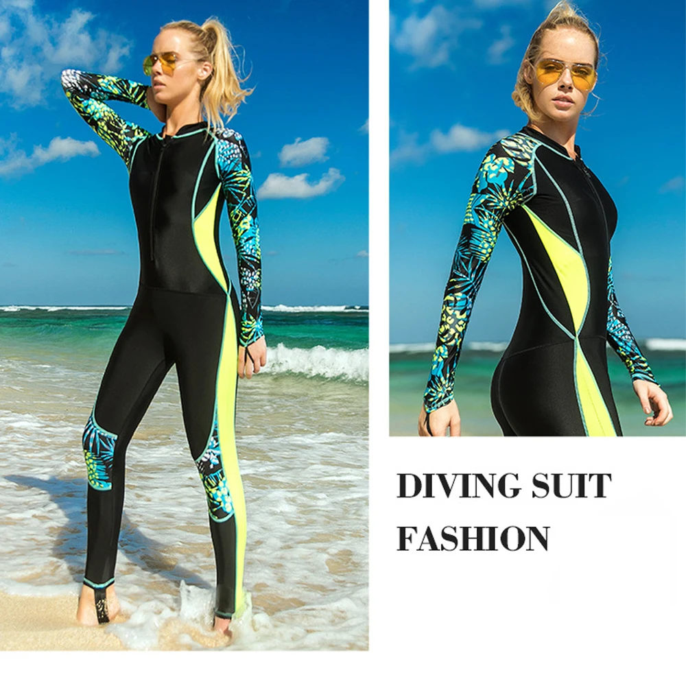 Гидрокостюм цельный с длинным рукавом одежда для дайвинга купальник костюм