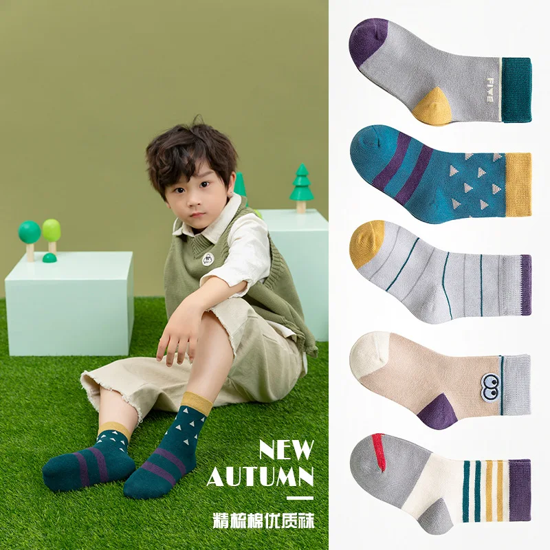 

2020 spring and autumn new crown thick children's socks cartoon cute tube socks men and women baby socks children socks