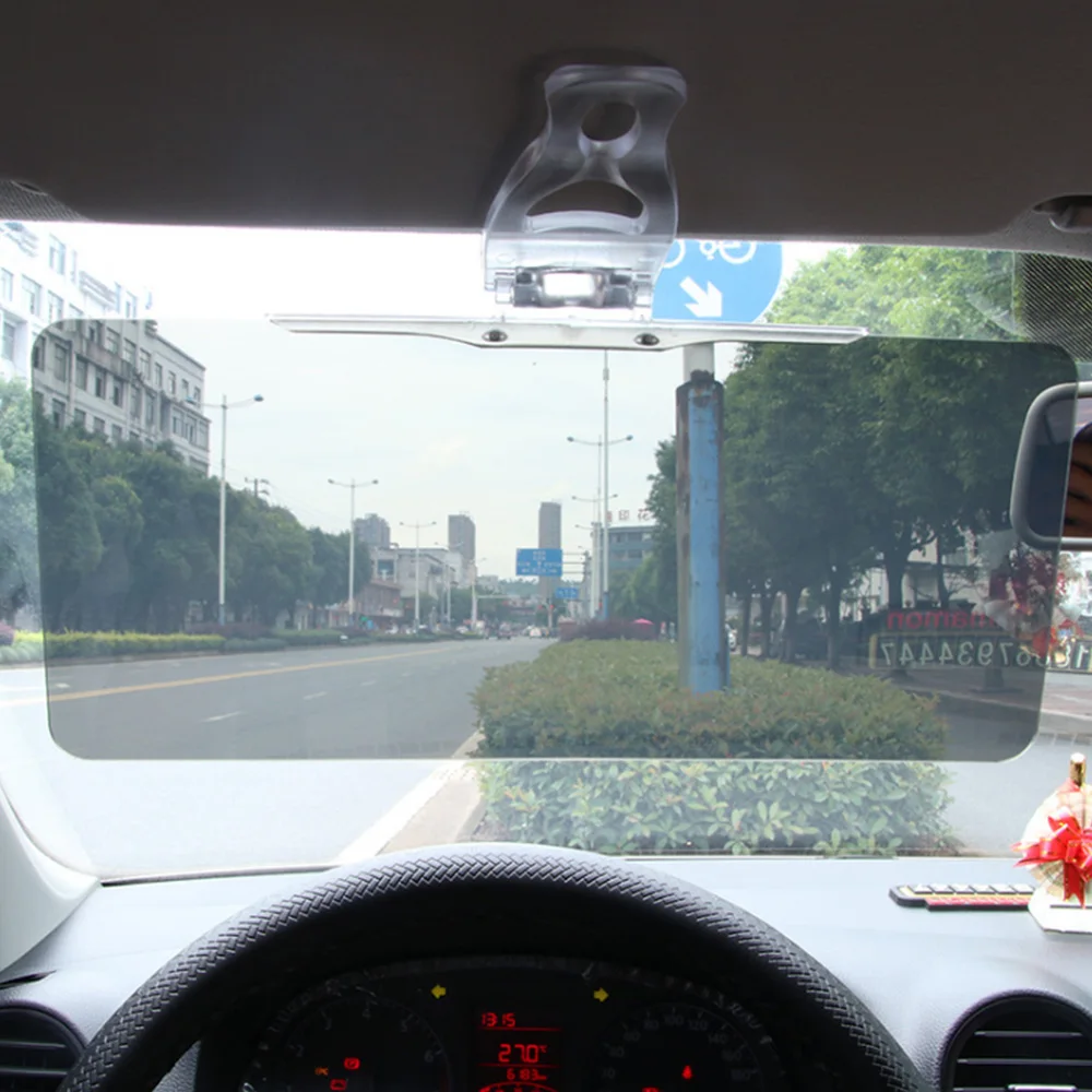 

Car Sun Visor Anti Dazzle Shading Mirror Auto Anti-Glare Clip-on Shield Sunshades Driving Mirror Clear View