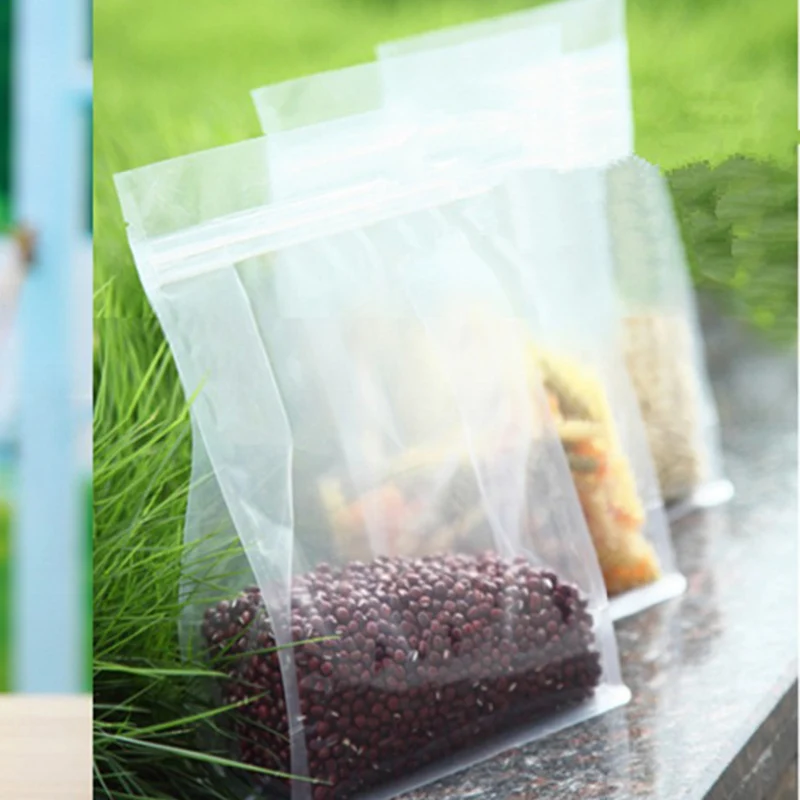 Небольшой замок типа молния Стенд Пластиковый пакет еды на заказ размер сумки