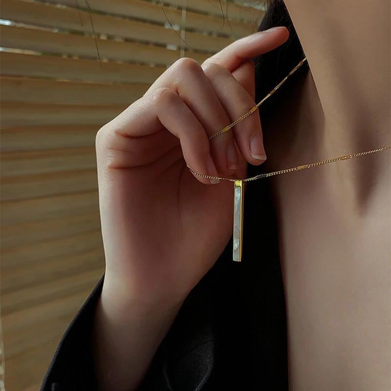 2021 Южная Корея новый изысканный корпус из алюминиевого сплава ожерелье простая