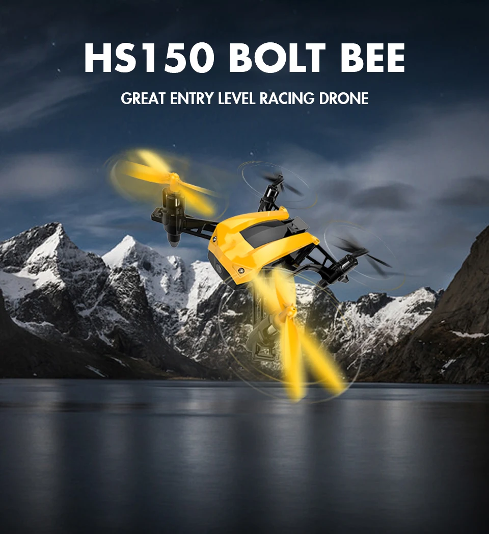 Holy Stone HS150 гоночный Дрон высокая скорость 50 км/ч Дрон Радиоуправляемый вертолет RTF 2,4 ГГц Радиоуправляемый квадрокоптер сопротивление ветра с 2 батареями