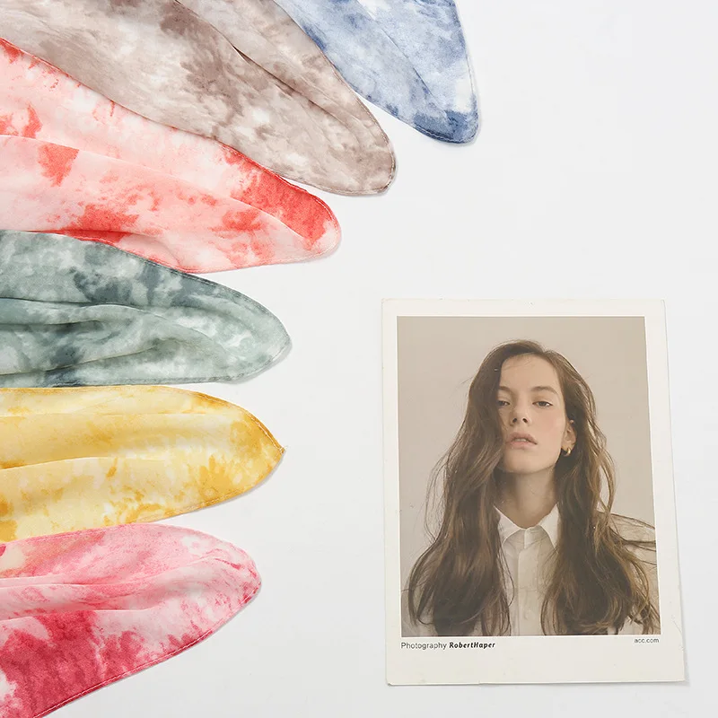 Шарф женский окрашенный в завязку Африканский тюрбан повязка на голову длинный