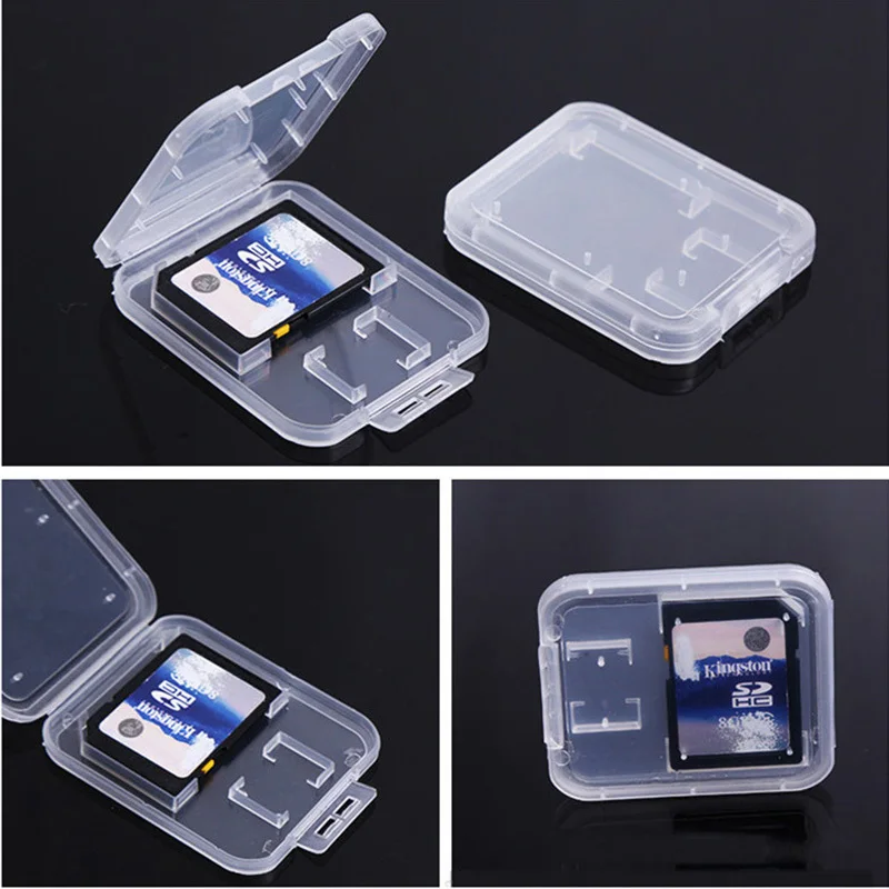 Защитный чехол для SD карты/карты памяти TF маленький белый пластиковый ящик