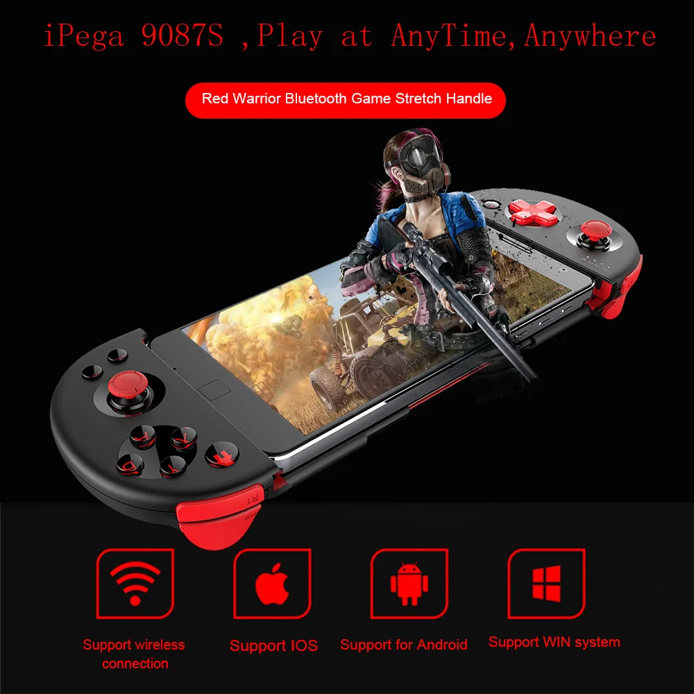 9087s bluetooth compita 4 0 joystick gamepad for phone tablet pc box gamepad game controller wireless joystick for android ios free global shipping