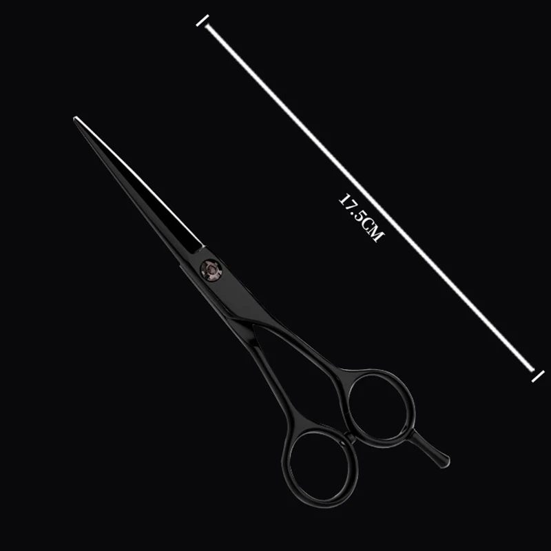 

Barber Scissors Black Flat Cut 6 Inch Personality Home Hair Salon Professional Styling Bangs