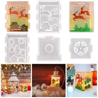 christmas mould series diy epoxy mould lantern mold christmas tree santa claus christmas mold christmas silicone molds